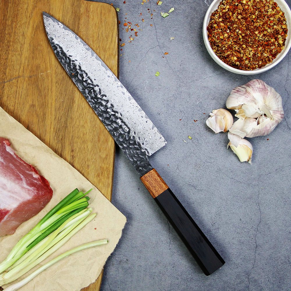 Hamon Acajou – santoku en situation